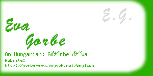 eva gorbe business card